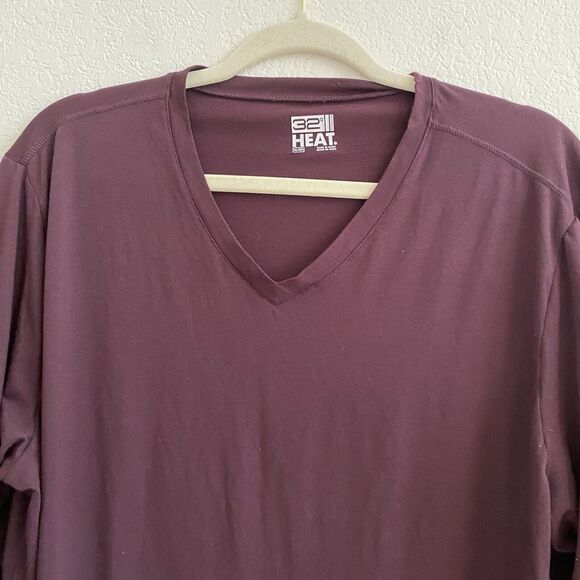 32 DEGREES‎ Men's Activewear Base Layer Long Sleeve Tee Maroon Size XL - Picture 2 of 9